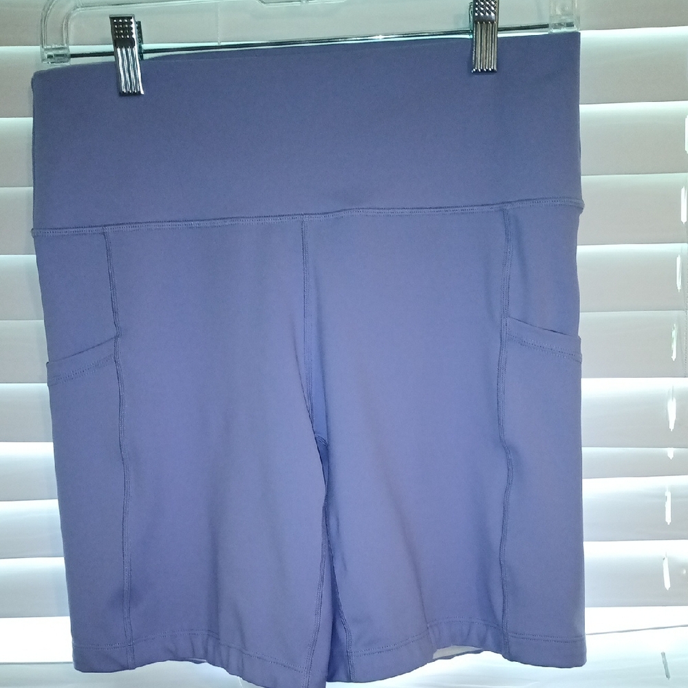 High-Rise Purple Bike Shorts for Active Comfort